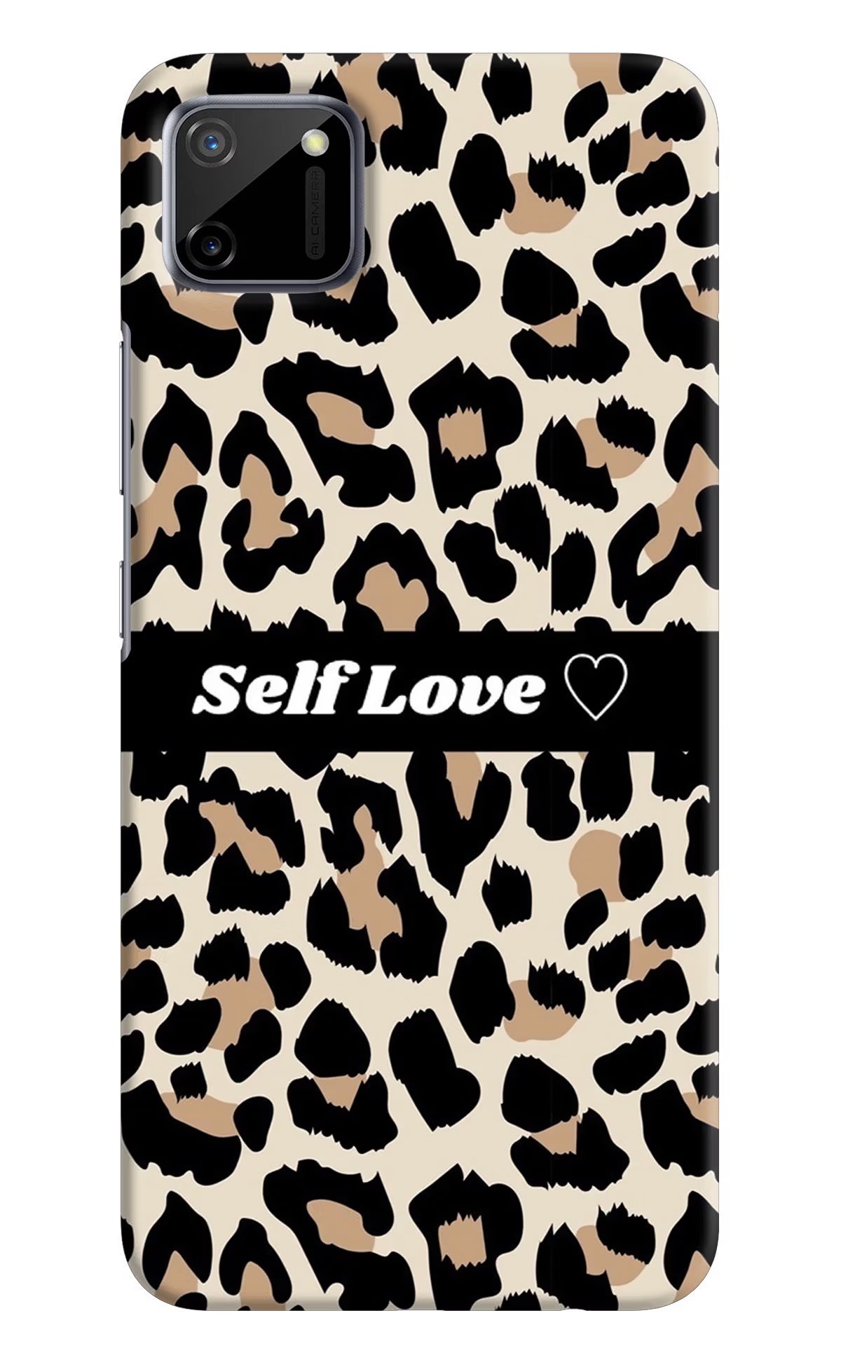 Leopard Print Self Love Realme C11 2020 Hard Case Back Cover by Casekaro