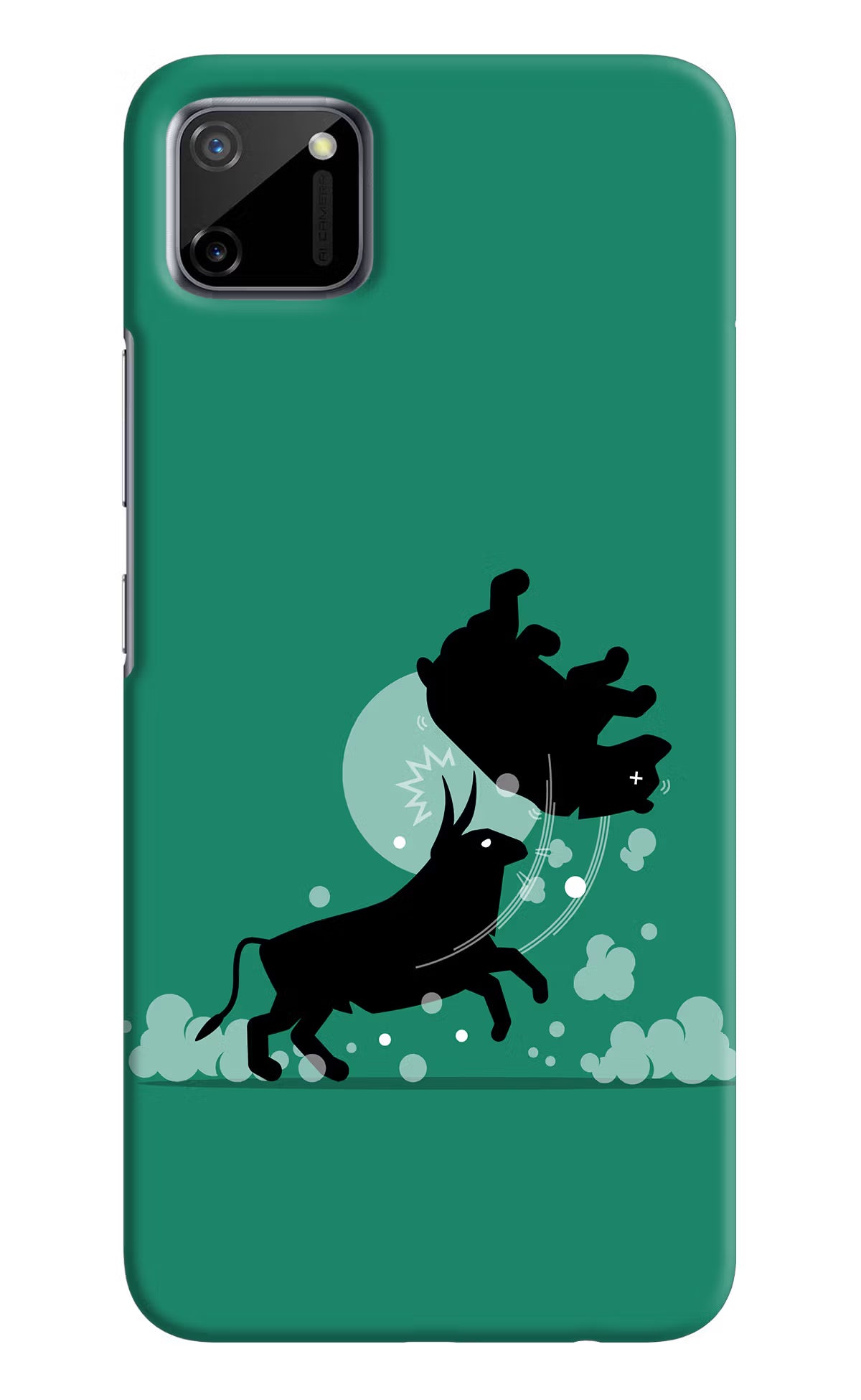 Bull Conqueror Realme C11 2020 Hard Case Back Cover by Casekaro