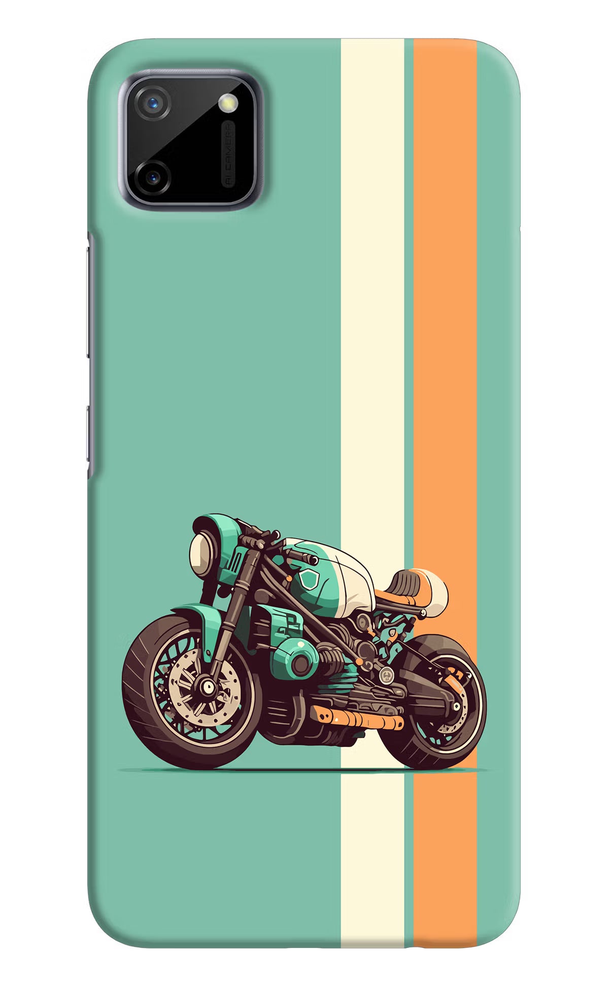 Striped Moto Drift Realme C11 2020 Hard Case Back Cover by Casekaro