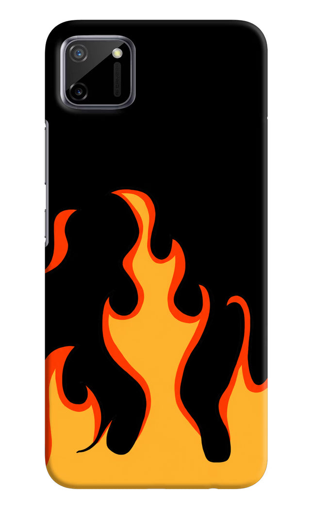 Fired Up – Black Realme C11 2020 Hard Case Back Cover by Casekaro