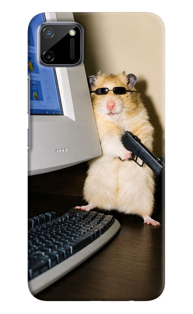 Hacker Hamster Realme C11 2020 Hard Case Back Cover by Casekaro