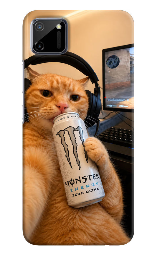 Gamer Cat Energy Realme C11 2020 Hard Case Back Cover by Casekaro