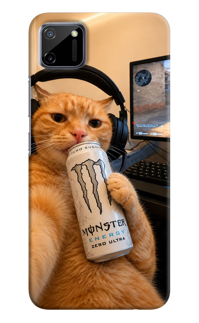 Gamer Cat Energy Realme C11 2020 Hard Case Back Cover by Casekaro
