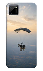 Skydiving Cow Realme C11 2020 Hard Case Back Cover by Casekaro