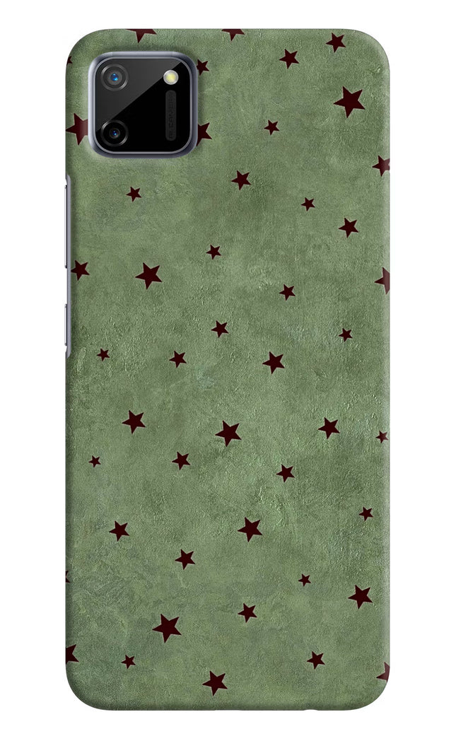 Green Stars Realme C11 2020 Hard Case Back Cover by Casekaro