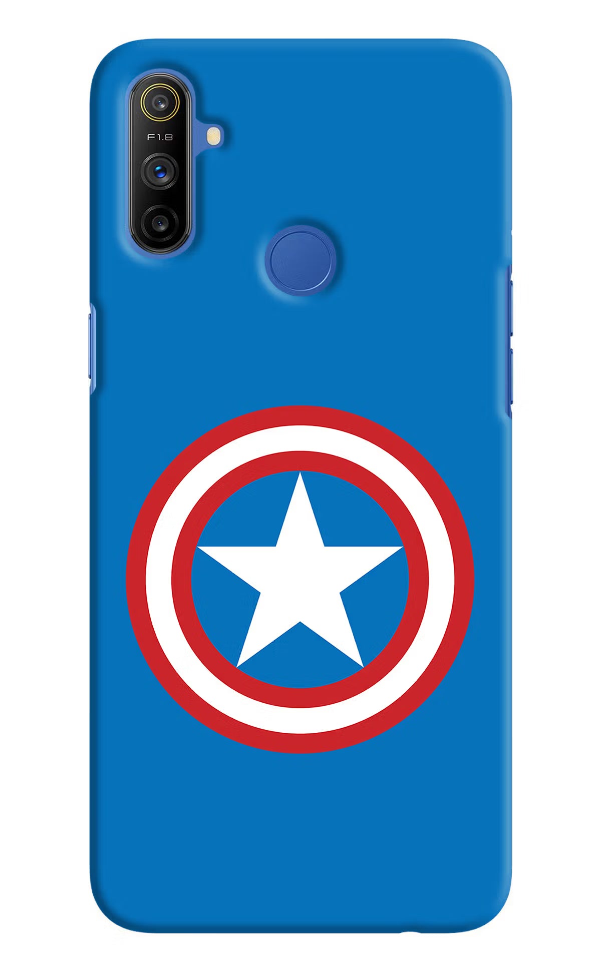 Captain America Logo Realme Narzo 10A/20A Hard Case Back Cover by Casekaro