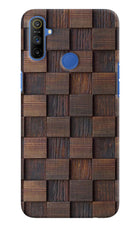 Wooden Cube Design Realme Narzo 10A/20A Hard Case Back Cover by Casekaro