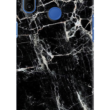 Black Marble Texture Realme Narzo 10A/20A Hard Case Back Cover by Casekaro