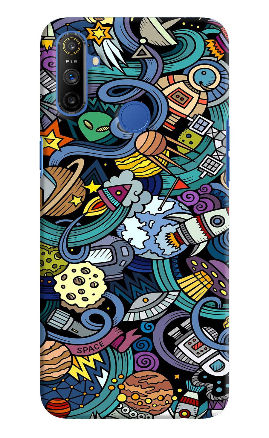 Space Abstract Realme Narzo 10A/20A Back Cover, Hard case