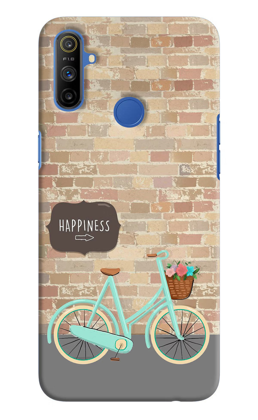 Happiness Artwork Realme Narzo 10A/20A Back Cover, Hard case