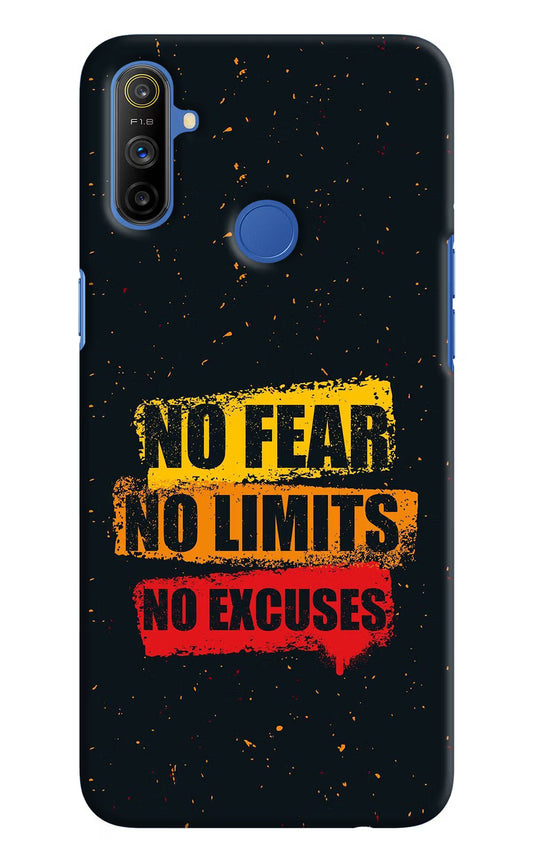 No Fear No Limits No Excuse Realme Narzo 10A/20A Hard Case Back Cover by Casekaro