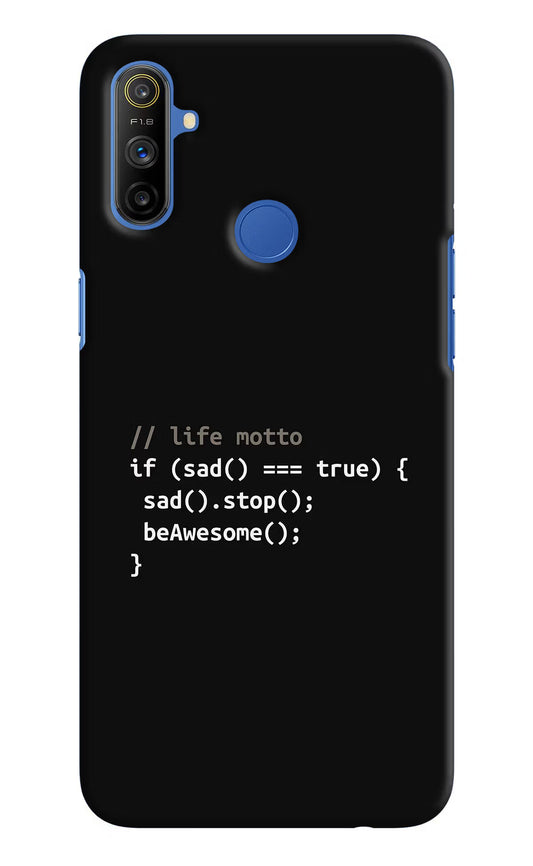 Life Motto Code Realme Narzo 10A/20A Hard Case Back Cover by Casekaro