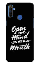 Open Your Mind Before Your Mouth Realme Narzo 10A/20A Hard Case Back Cover by Casekaro