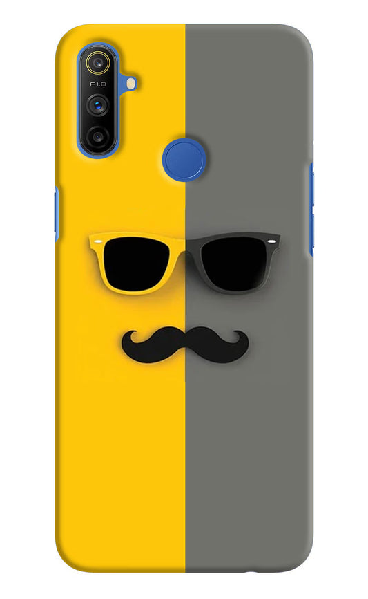 Sunglasses with Mustache Realme Narzo 10A/20A Hard Case Back Cover by Casekaro