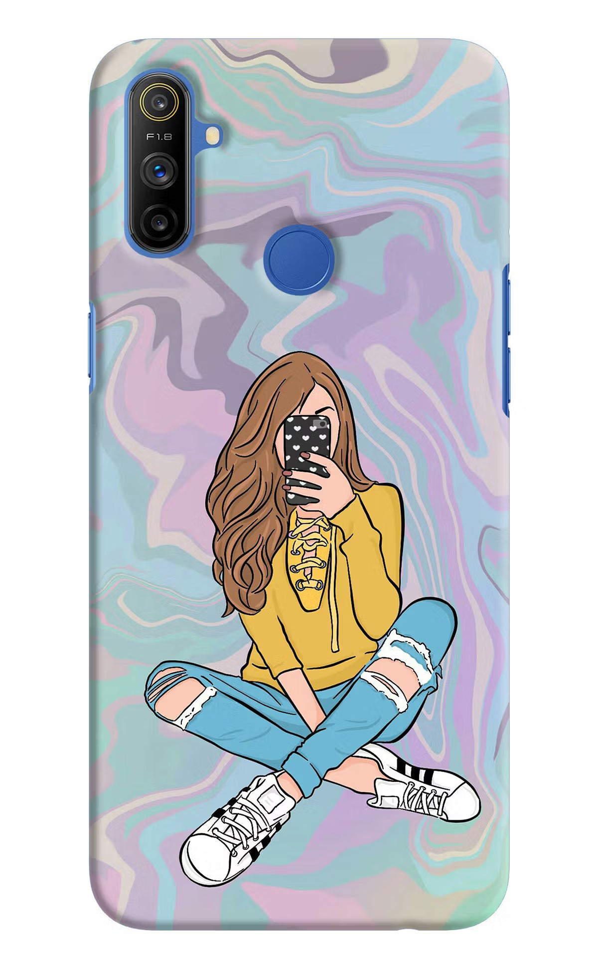 Selfie Girl Realme Narzo 10A/20A Hard Case Back Cover by Casekaro