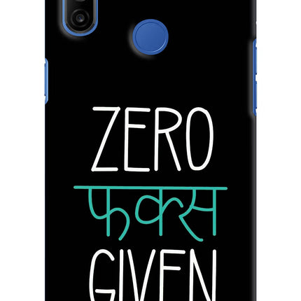 Zero Fucks Given Realme Narzo 10A/20A Hard Case Back Cover by Casekaro