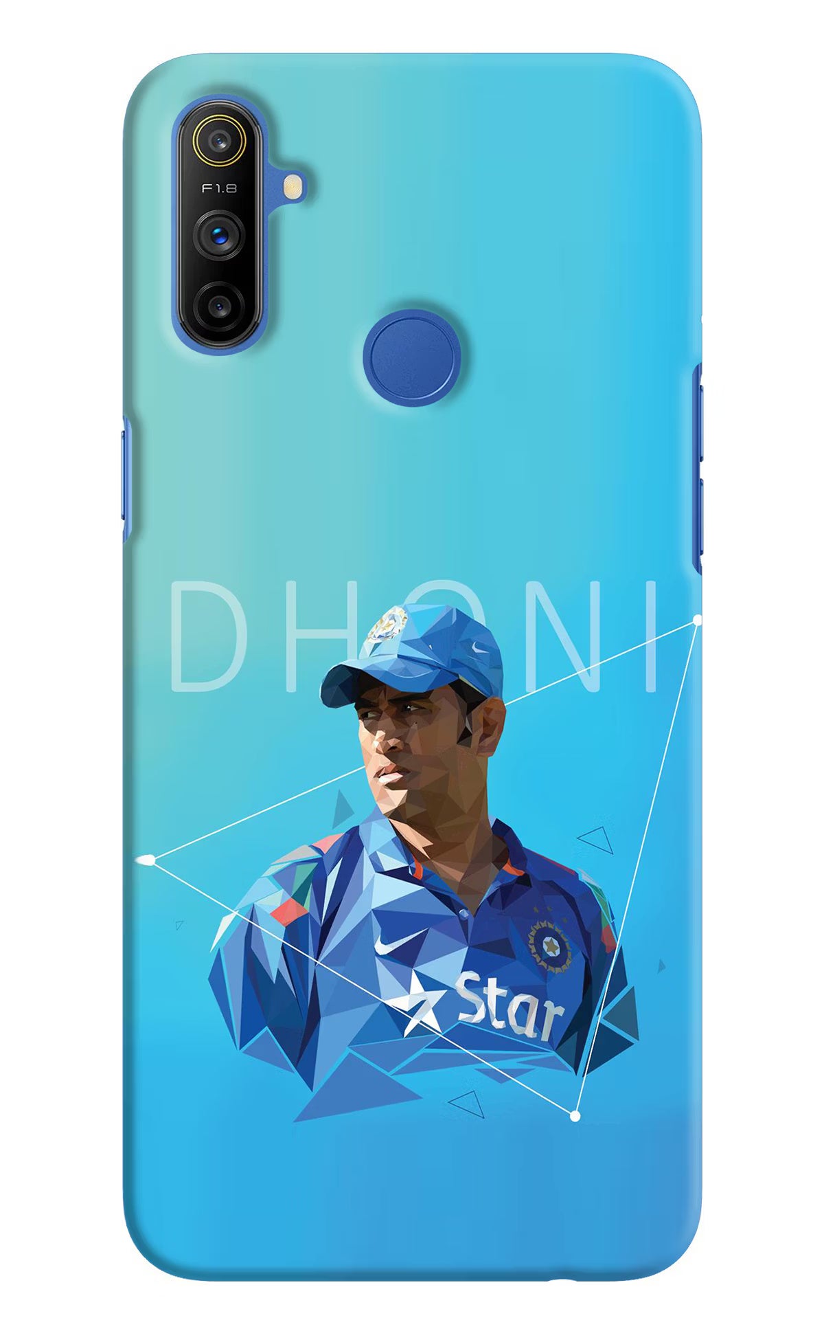 Dhoni Artwork Realme Narzo 10A/20A Hard Case Back Cover by Casekaro