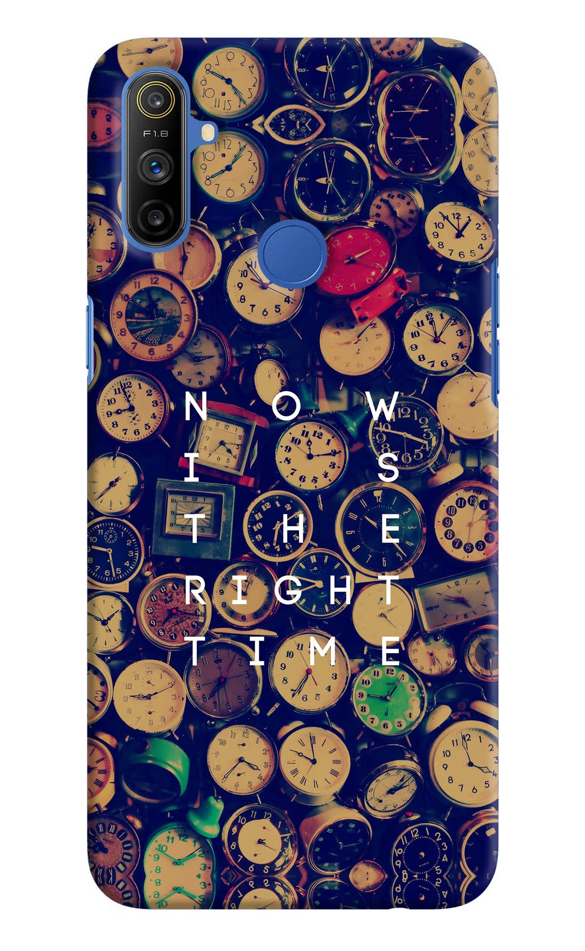 Now is the Right Time Quote Realme Narzo 10A/20A Hard Case Back Cover by Casekaro