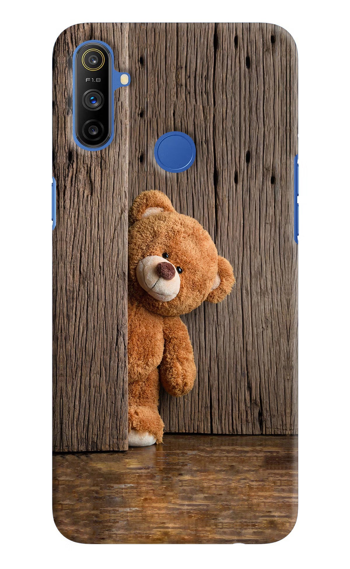 Teddy Wooden Realme Narzo 10A/20A Hard Case Back Cover by Casekaro