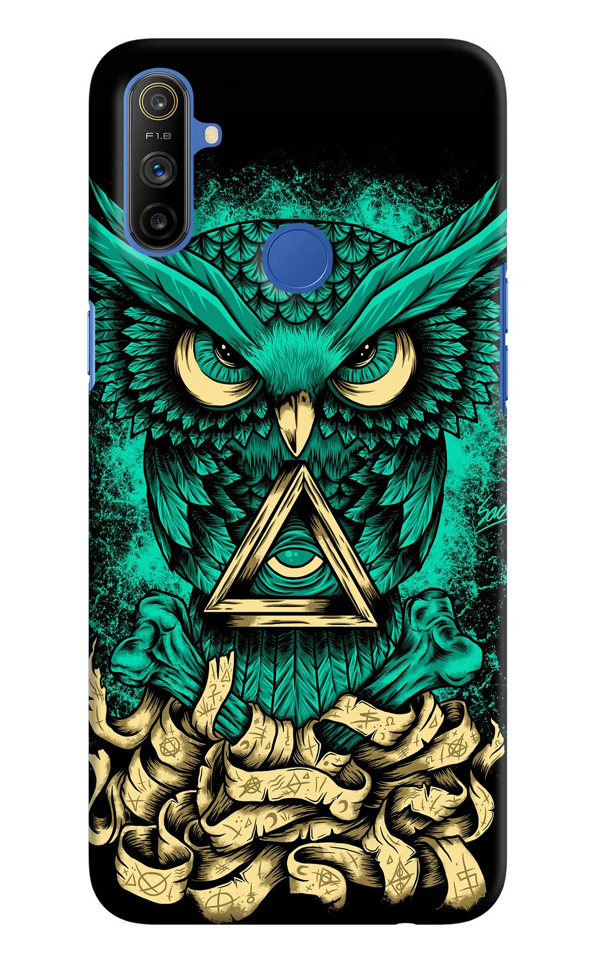 Green Owl Realme Narzo 10A/20A Hard Case Back Cover by Casekaro