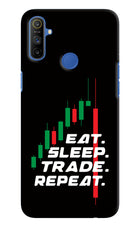 Eat Sleep Trade Repeat Realme Narzo 10A/20A Hard Case Back Cover by Casekaro