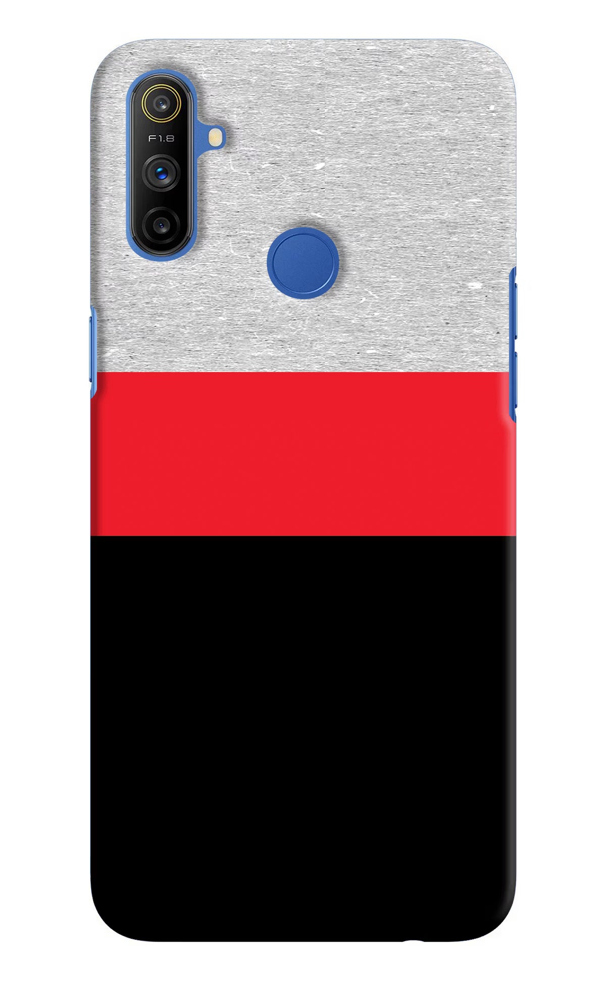 Tri Color Pattern Realme Narzo 10A/20A Hard Case Back Cover by Casekaro