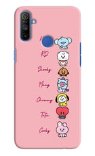 BTS names Realme Narzo 10A/20A Hard Case Back Cover by Casekaro