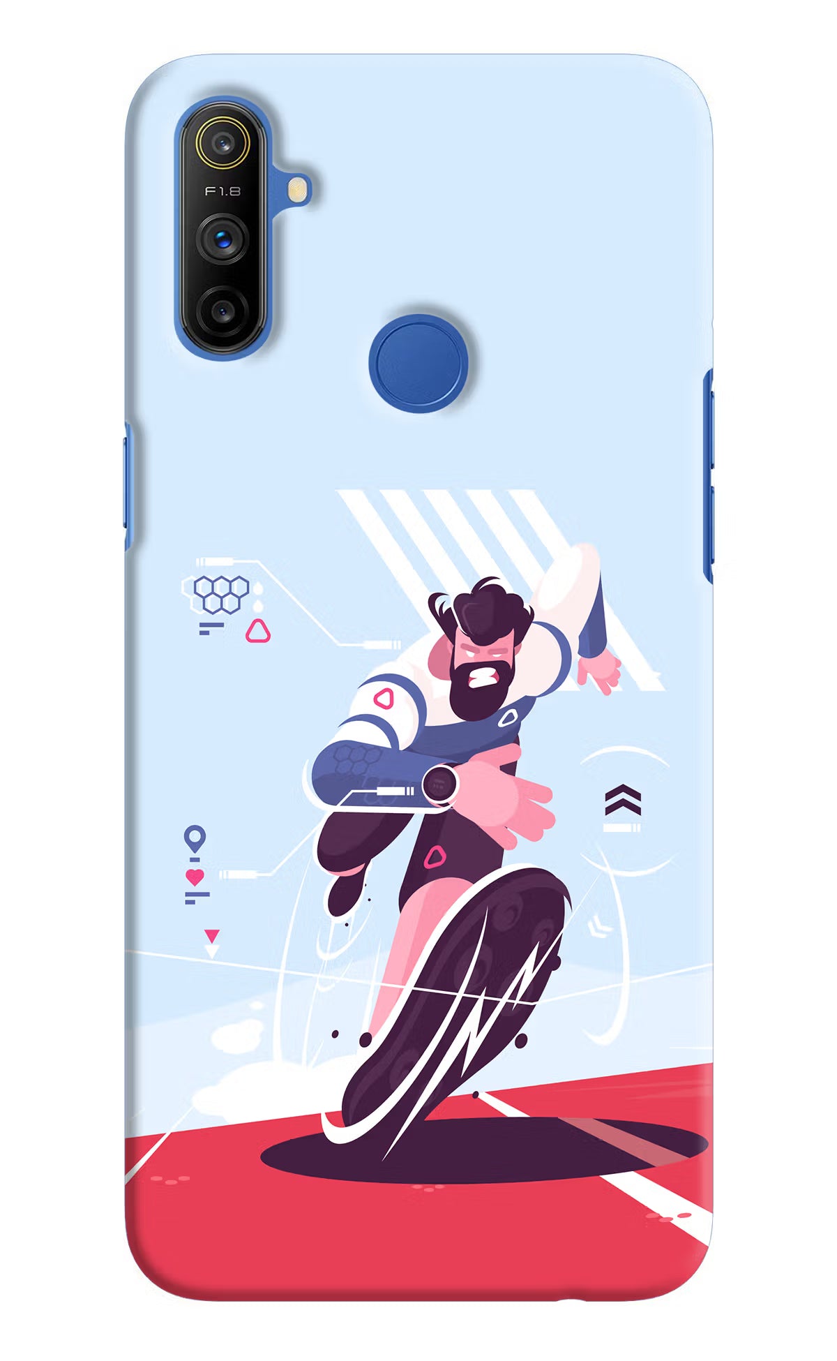 Run Pro Realme Narzo 10A/20A Hard Case Back Cover by Casekaro