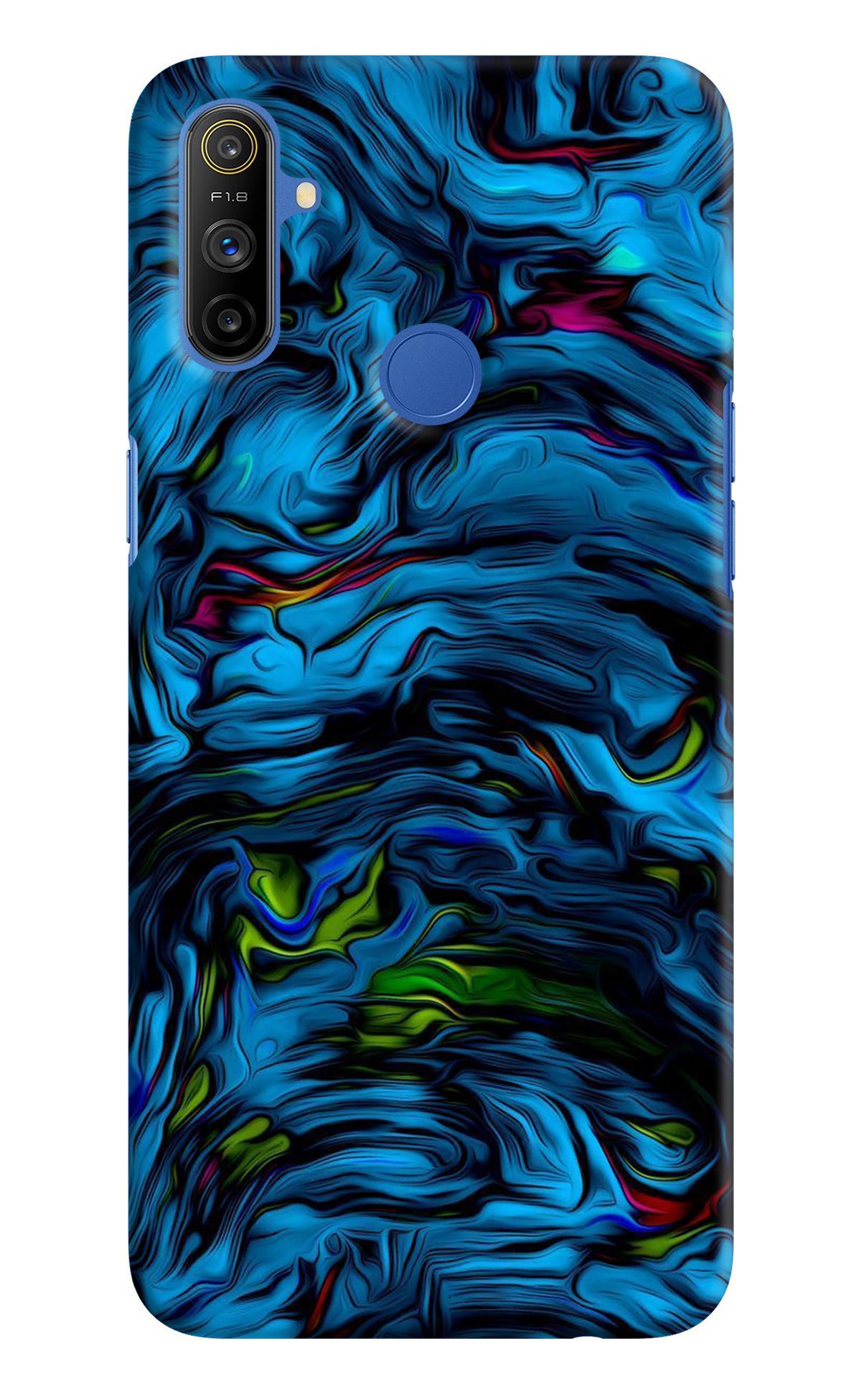 Dark Blue Abstract Realme Narzo 10A/20A Back Cover