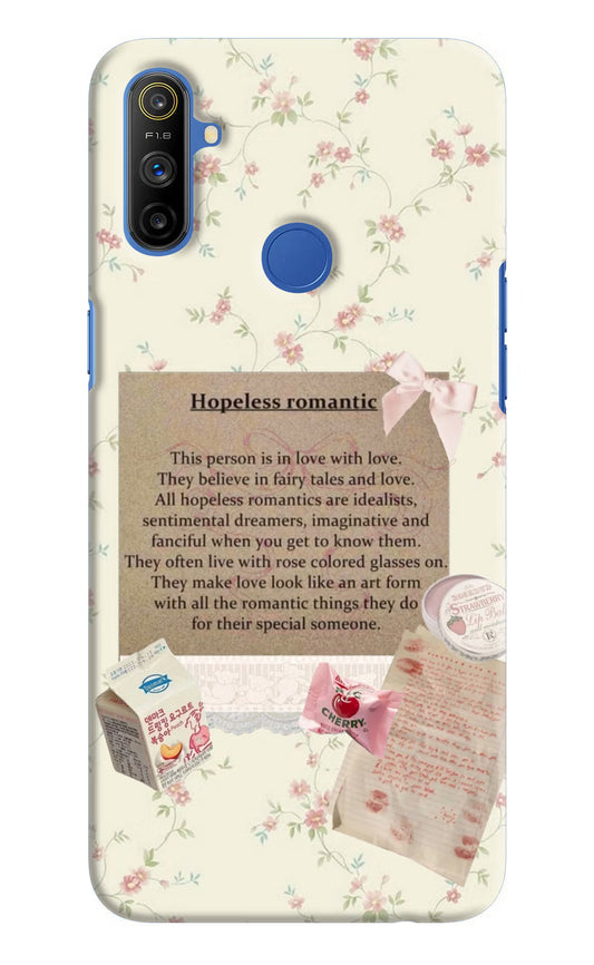 Hopeless Romantic Realme Narzo 10A/20A Hard Case Back Cover by Casekaro