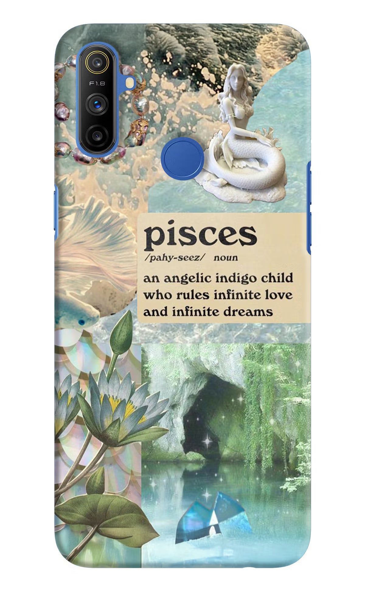 Pisces Zodiac Realme Narzo 10A/20A Hard Case Back Cover by Casekaro