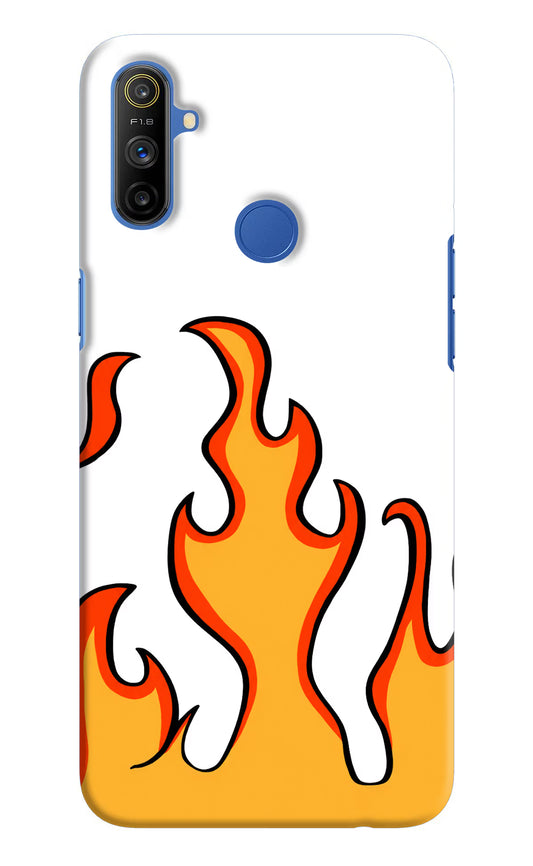 Fired Up – White Realme Narzo 10A/20A Hard Case Back Cover by Casekaro