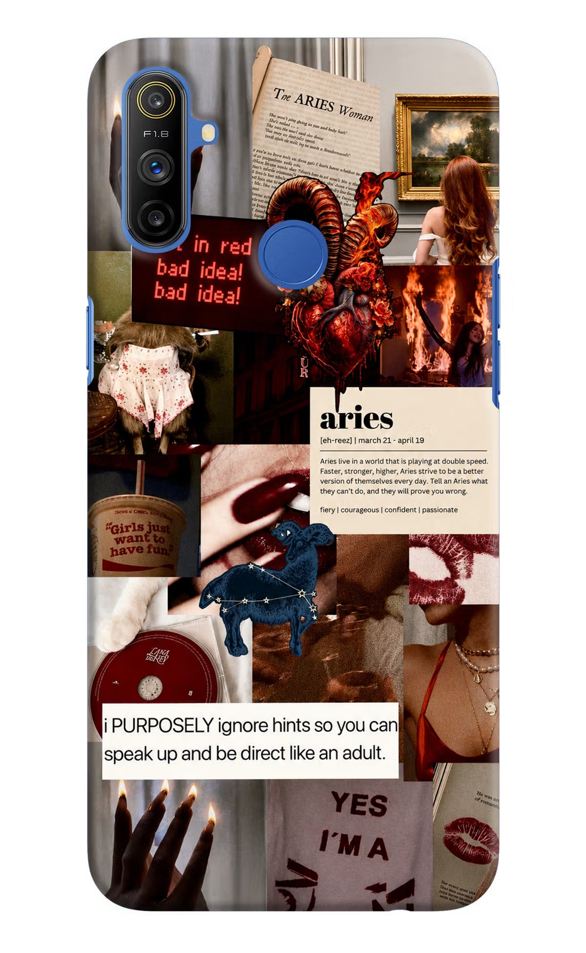 Zodiac Aries Realme Narzo 10A/20A Back Cover