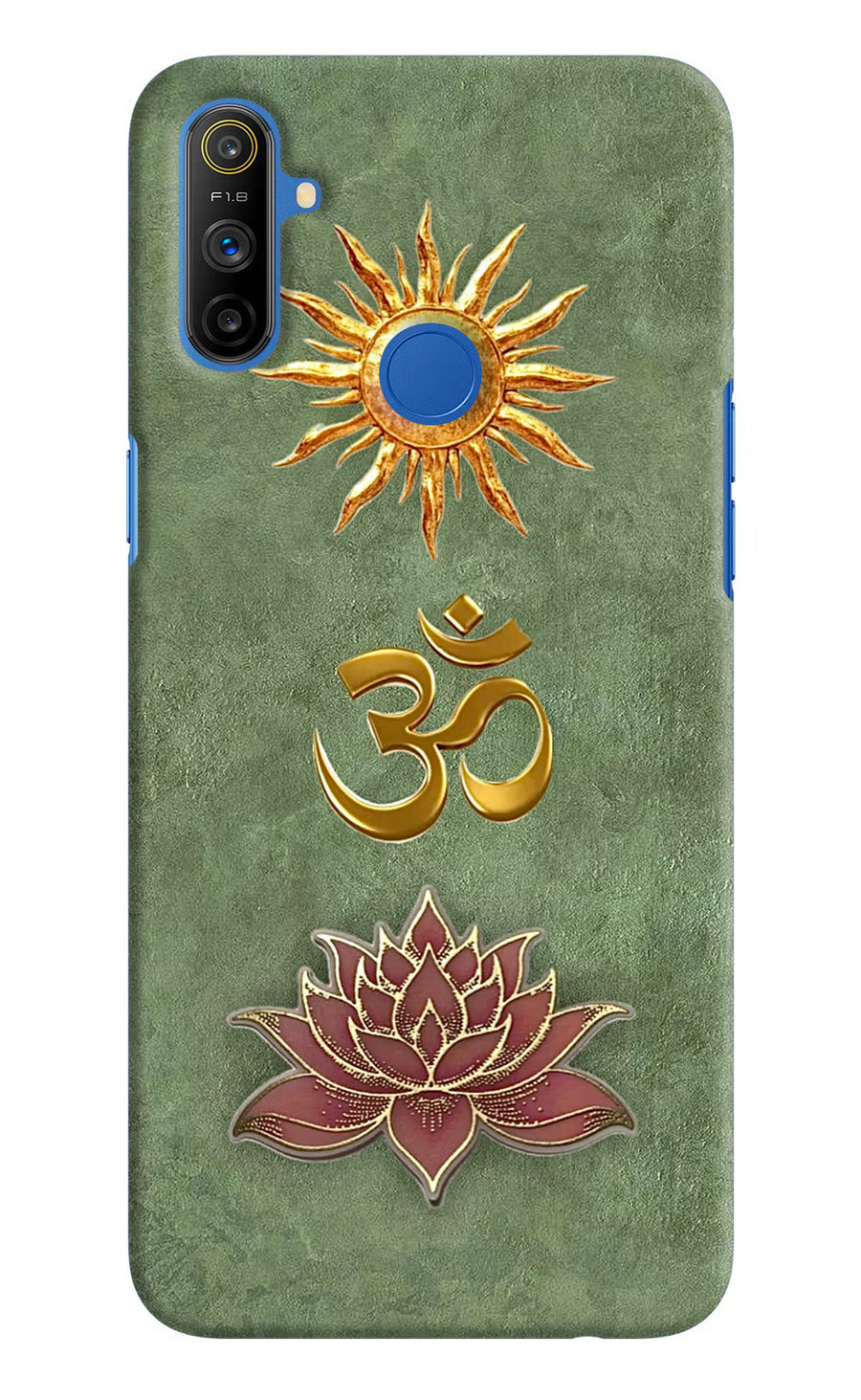 Om & Lotus Realme Narzo 10A/20A Back Cover, Hard case