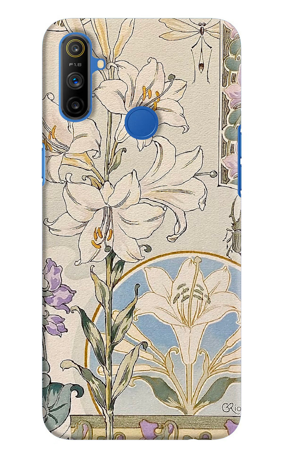 White Lily Realme Narzo 10A/20A Back Cover, Hard case
