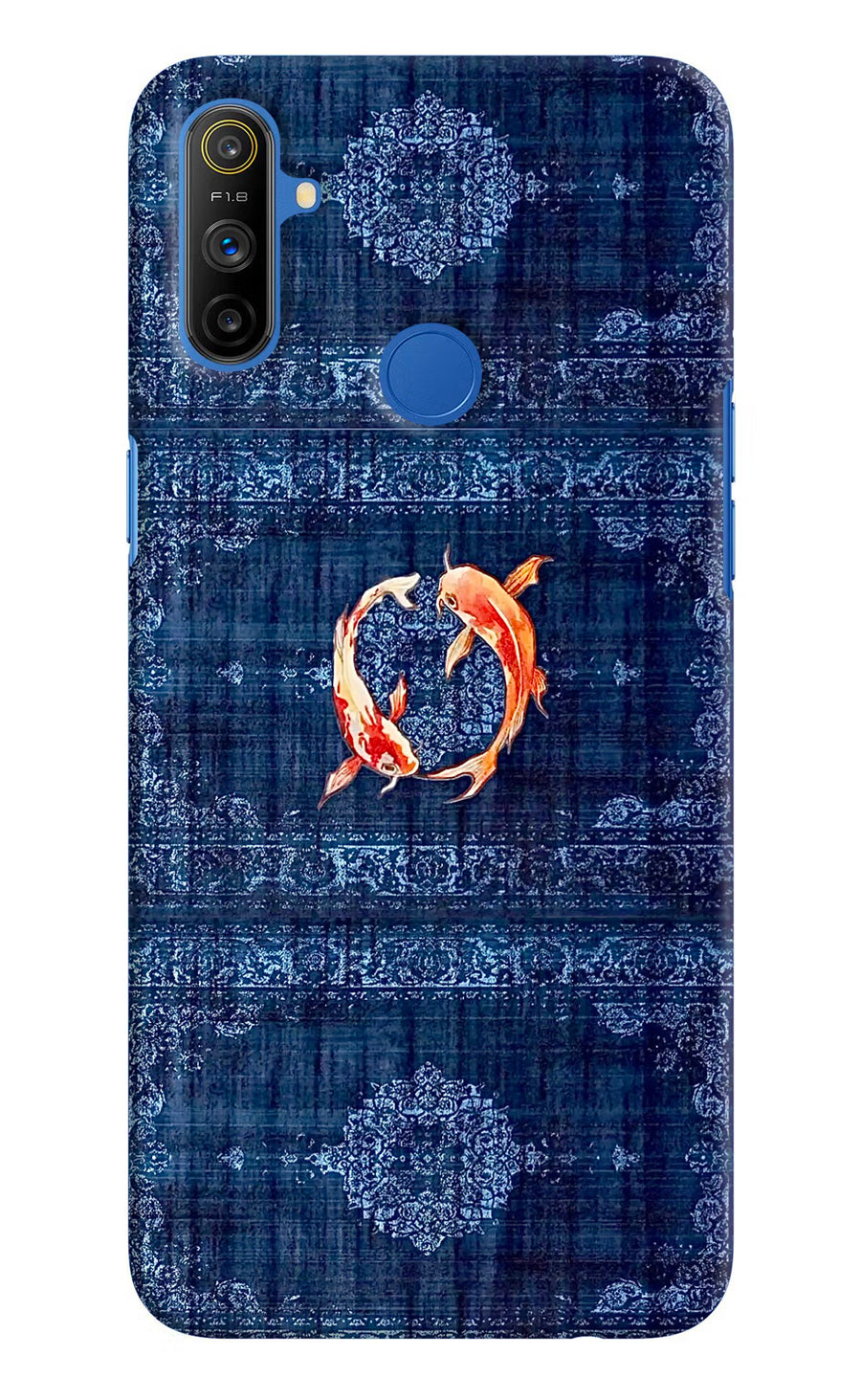 Koi Blue Realme Narzo 10A/20A Back Cover, Hard case