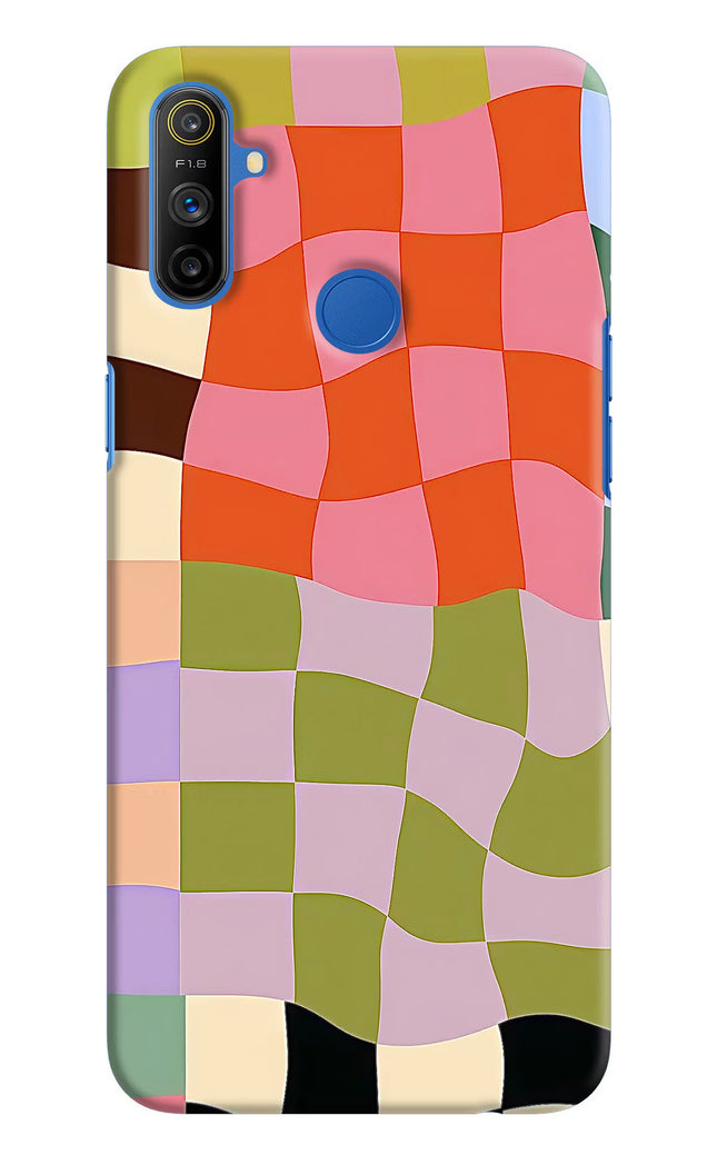 Wavy Grid Realme Narzo 10A/20A Hard Case Back Cover by Casekaro