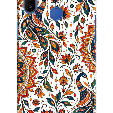 White Mayura Realme Narzo 10A/20A Back Cover
