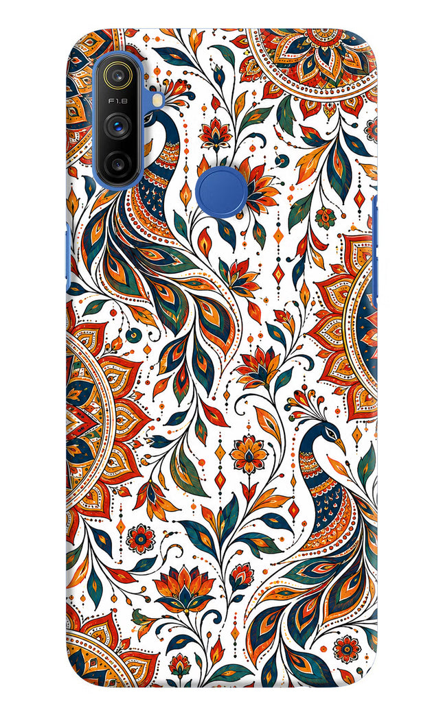 White Mayura Realme Narzo 10A/20A Hard Case Back Cover by Casekaro