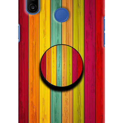 Multicolor Wooden Realme Narzo 10A/20A Pop Case by Casekaro