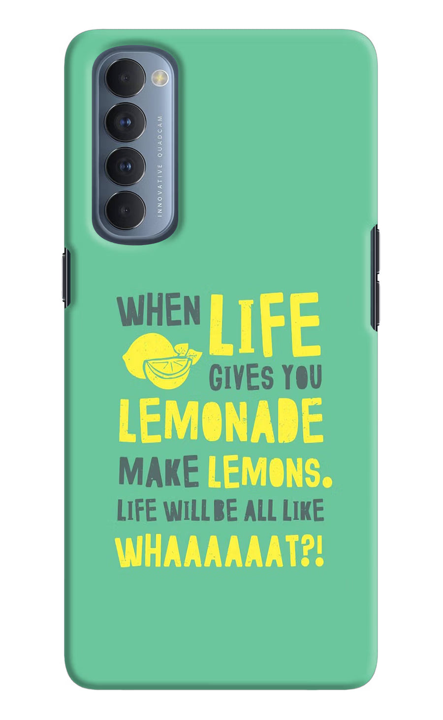 Quote Oppo Reno4 Pro Back Cover, Hard case