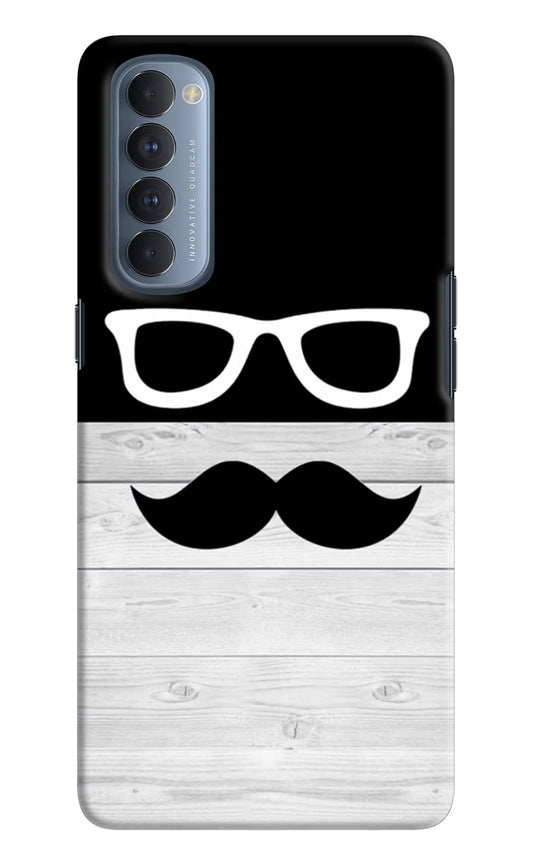 Mustache Oppo Reno4 Pro Hard Case Back Cover by Casekaro
