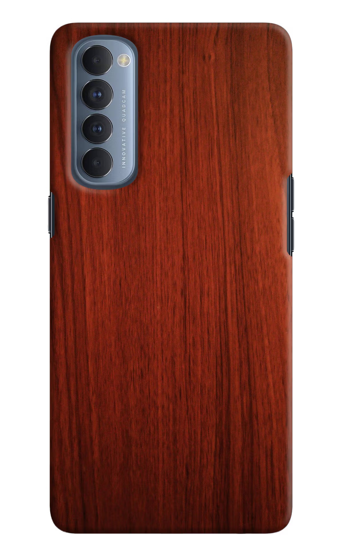 Wooden Plain Pattern Oppo Reno4 Pro Hard Case Back Cover by Casekaro