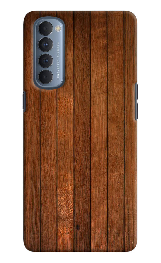 Wooden Artwork Bands Oppo Reno4 Pro Hard Case Back Cover by Casekaro