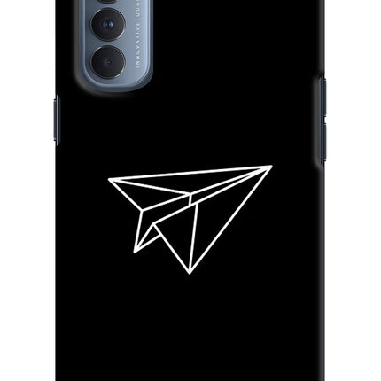 Paper Plane White Oppo Reno4 Pro Hard Case Back Cover by Casekaro