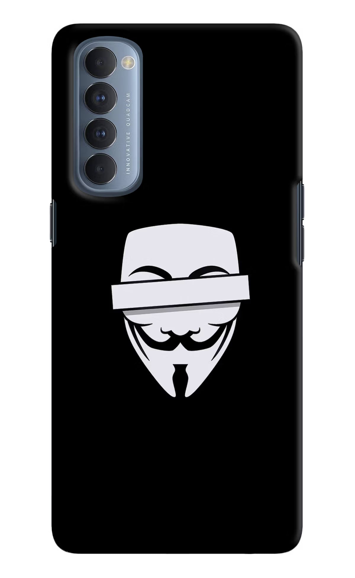 Anonymous Face Oppo Reno4 Pro Hard Case Back Cover by Casekaro