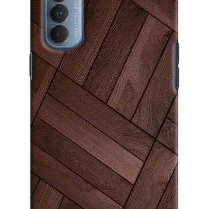 Wooden Texture Design Oppo Reno4 Pro Hard Case Back Cover by Casekaro