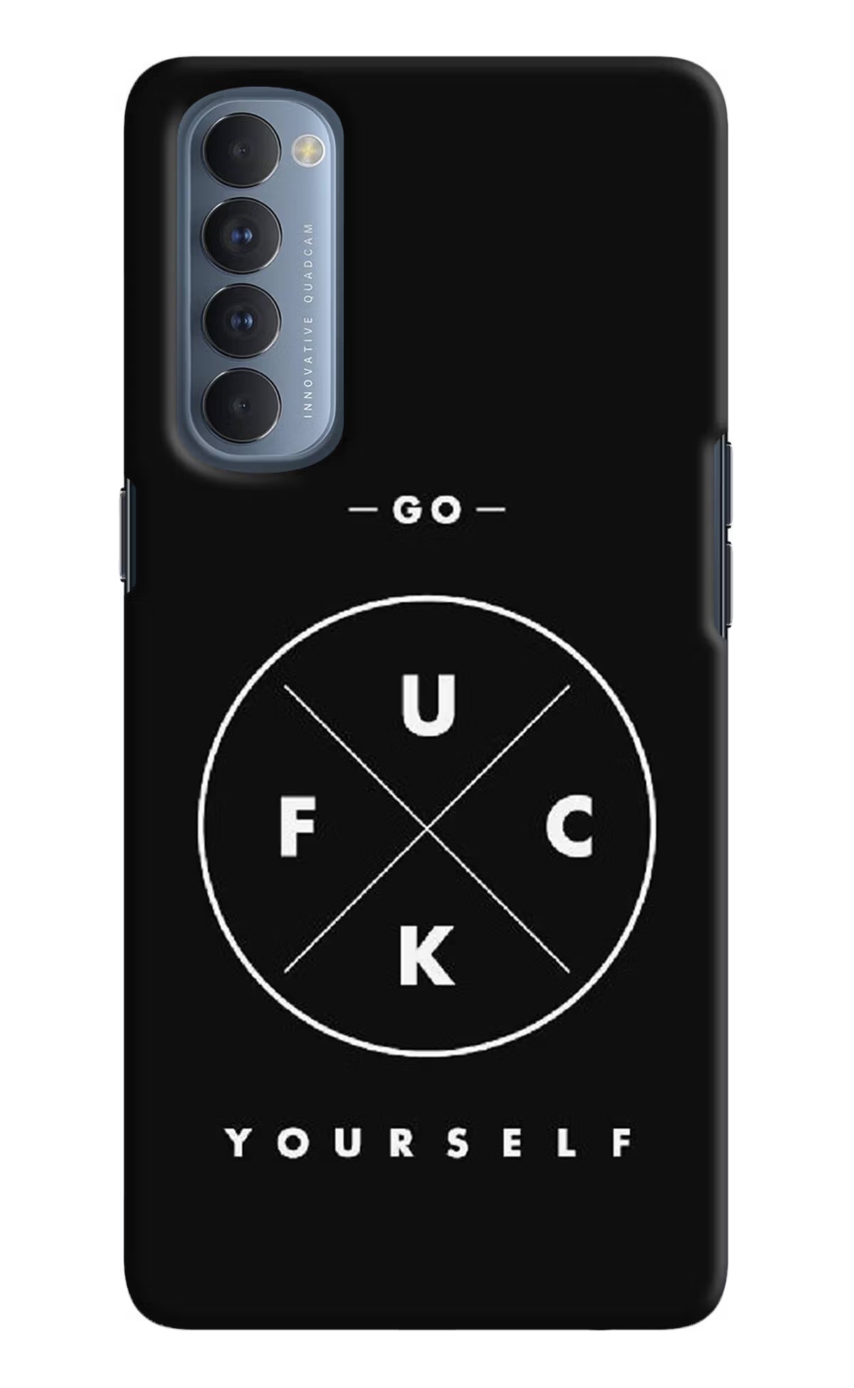 Go Fuck Yourself Oppo Reno4 Pro Hard Case Back Cover by Casekaro