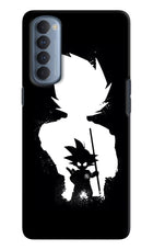 Goku Shadow Oppo Reno4 Pro Hard Case Back Cover by Casekaro