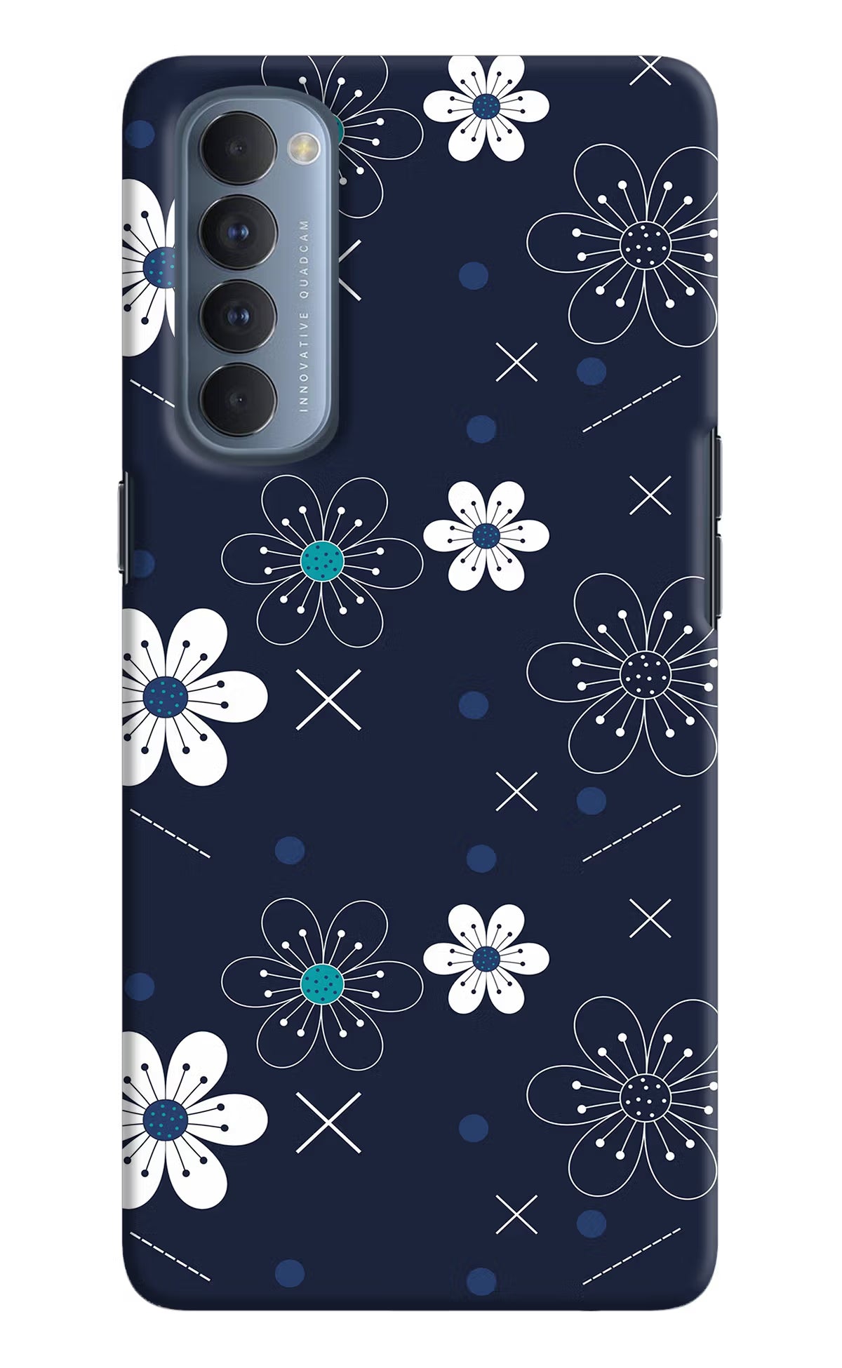 Flowers Oppo Reno4 Pro Hard Case Back Cover by Casekaro